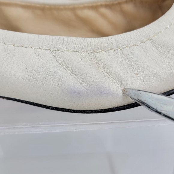 Michael Kors Leather Beige Studded Slip On Ballet Flats Size 6.5M - Picture 7 of 16